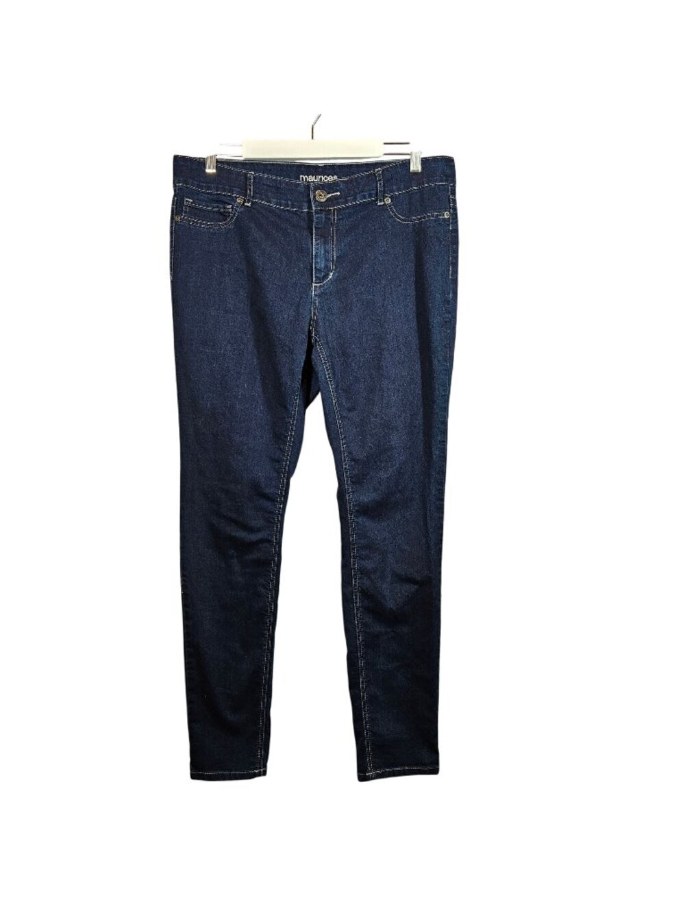 Maurices Womens 16R Dark Wash tapered Leg Denim Jeans casual denims stretch